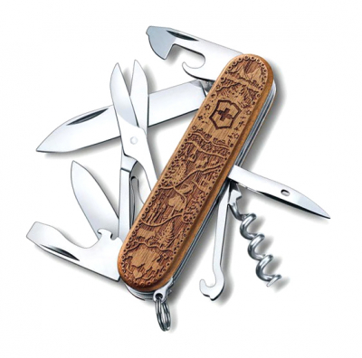 Многофункциональный складной нож Victorinox Climber Wood Swiss Spirit Special Edition 2021 1.3701.63L21 