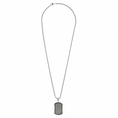 Подвеска Black Crystal Pendant Necklace с цепочкой 60 см (35 мм) ZIPPO 2007178 