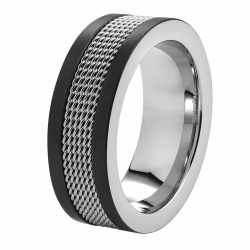 Кольцо Mesh Band Ring с сетчатым орнаментом (19,7 мм) ZIPPO 2007199